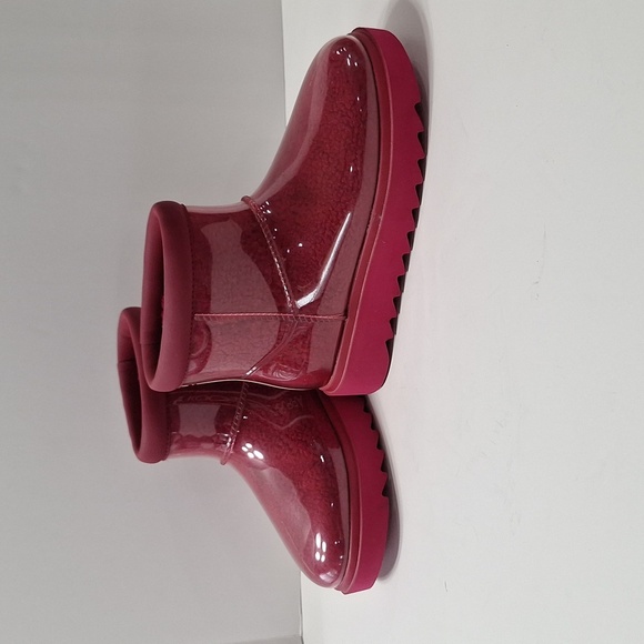 Koolaburra by UGG NEW Pink Clear Y2K Coquette Waterproof Mini Boots Size 6 - Picture 11 of 15